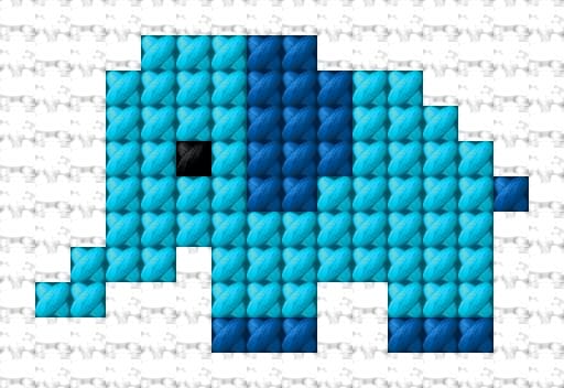 Elephant free cross-stitch pattern