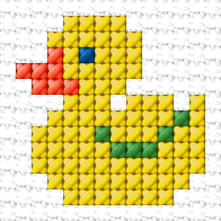 Duck free cross-stitch pattern
