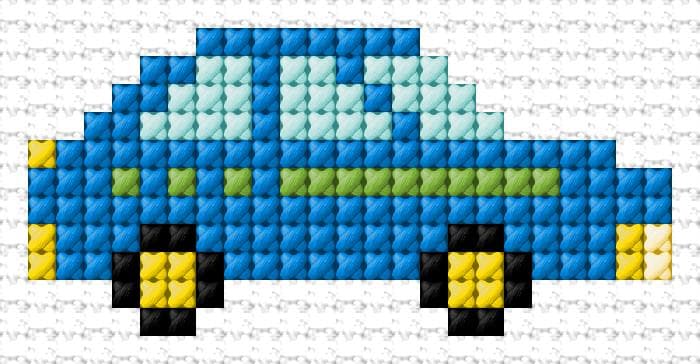 Car free cross-stitch pattern