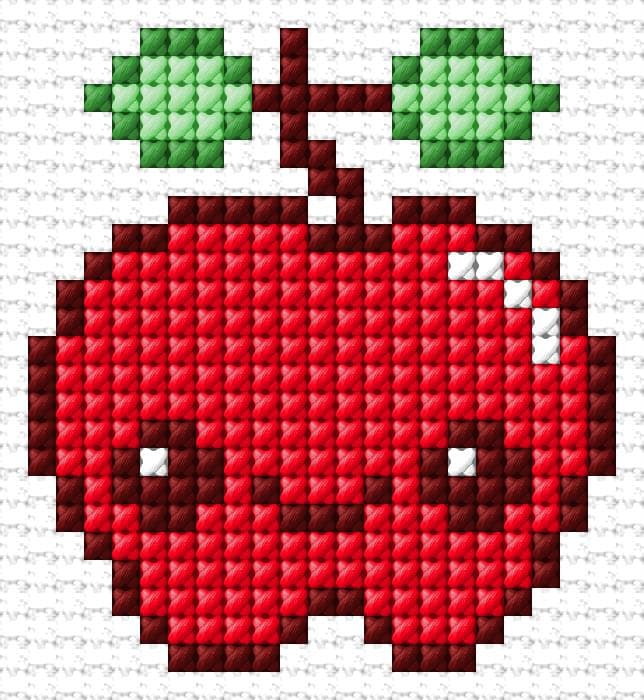 Apple free cross-stitch pattern