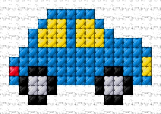 Car free cross-stitch pattern