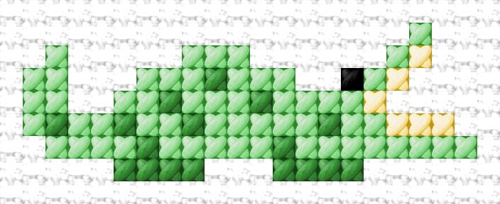 Crocodile free cross-stitch pattern
