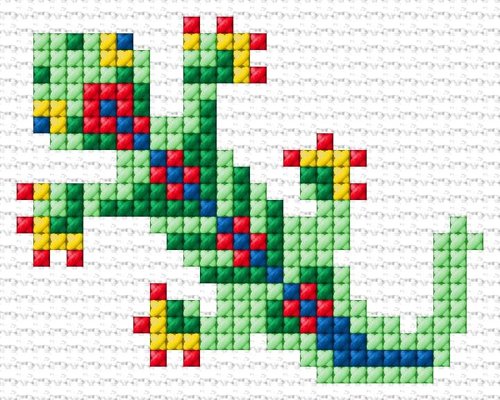 Lizard free cross-stitch pattern
