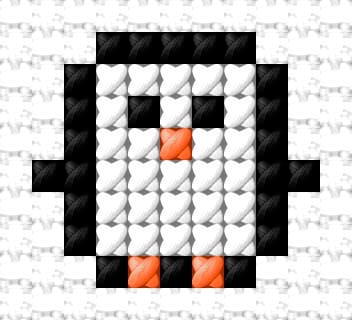 Pinguin free cross-stitch pattern