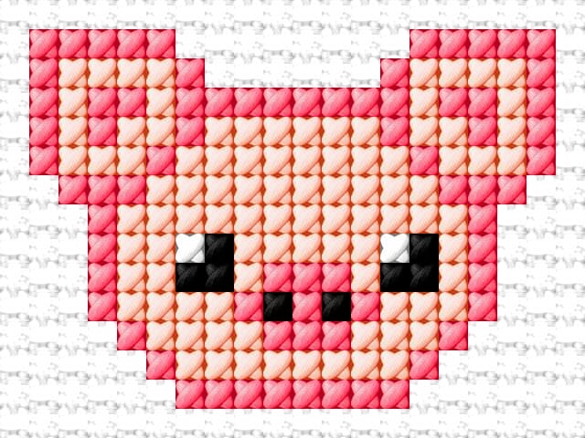 Pig free cross-stitch pattern