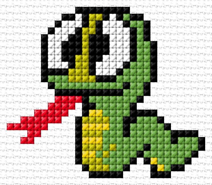 Snake free cross-stitch pattern