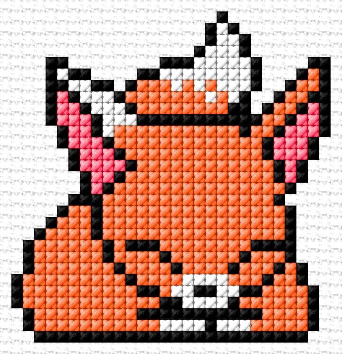 Fox free cross-stitch pattern