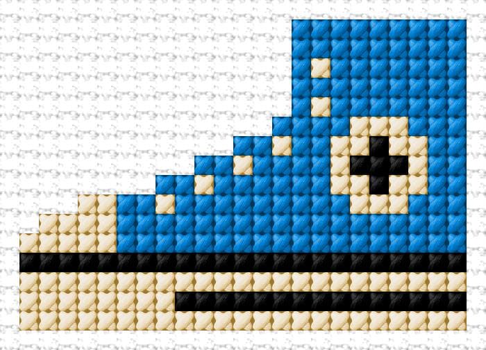 Boot free cross-stitch pattern