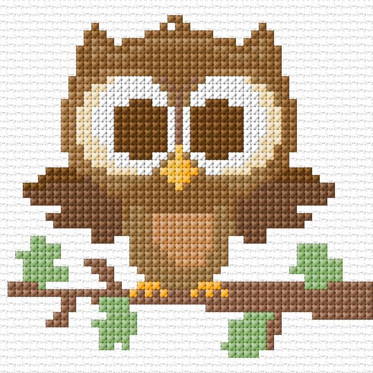 Owl free cross-stitch pattern