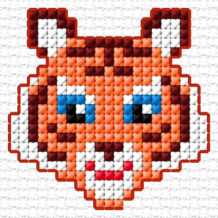 Tiger free cross-stitch pattern