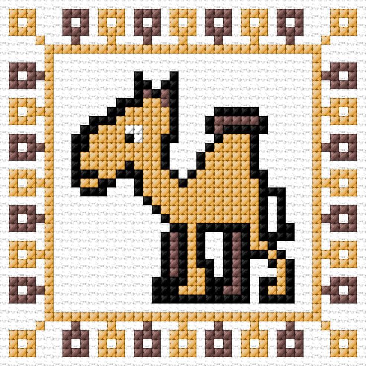 Camel free cross-stitch pattern