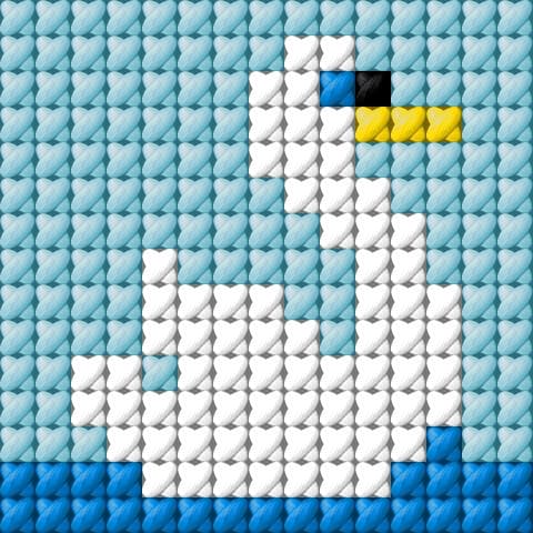 Swan free cross-stitch pattern