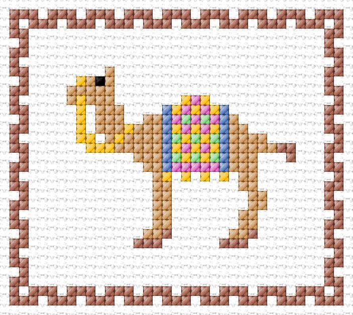 Camel free cross-stitch pattern