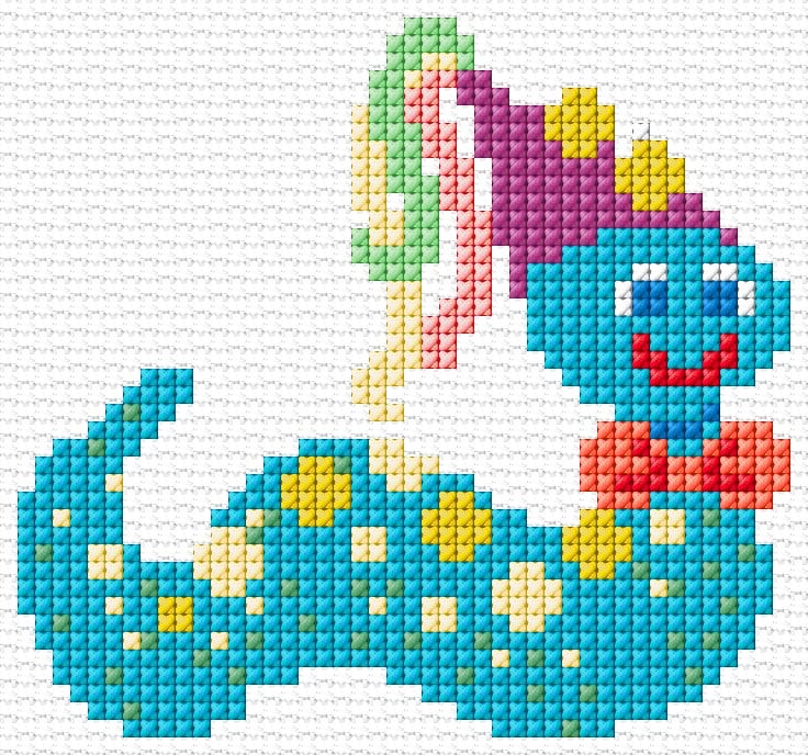 Snake free cross-stitch pattern