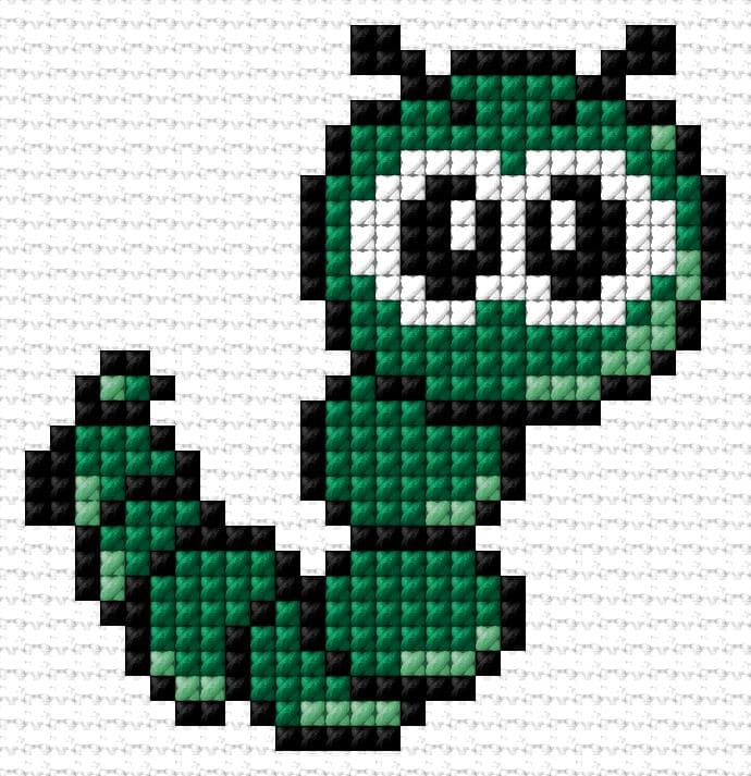 Caterpillar free cross-stitch pattern