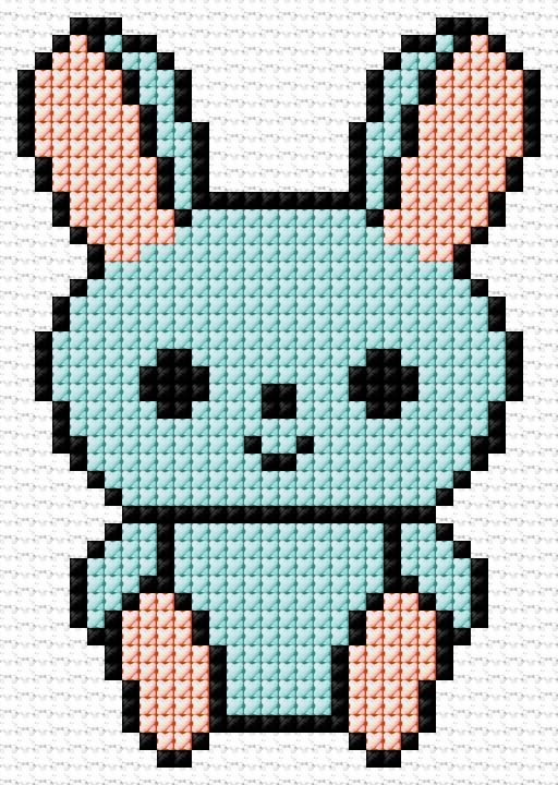 Bunny free cross-stitch pattern