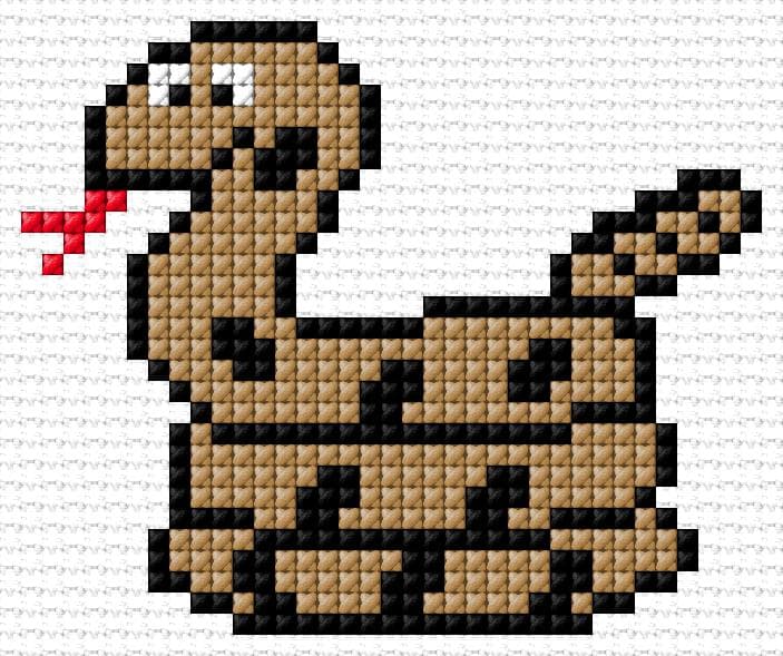 Snake free cross-stitch pattern