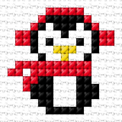 Pinguin free cross-stitch pattern