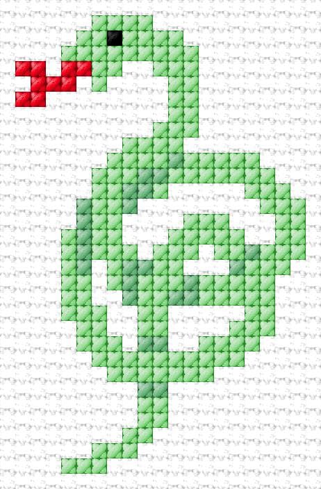 Snake free cross-stitch pattern