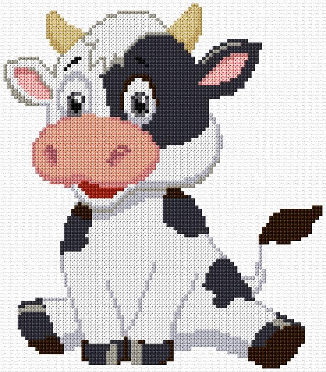 Bull-Calf free cross-stitch pattern