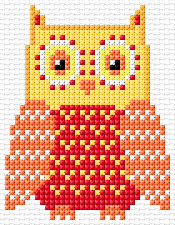 Owl free cross-stitch pattern