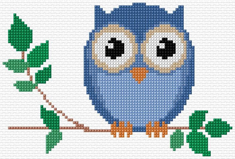 Owl free cross-stitch pattern