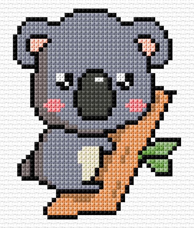 Koala free cross-stitch pattern
