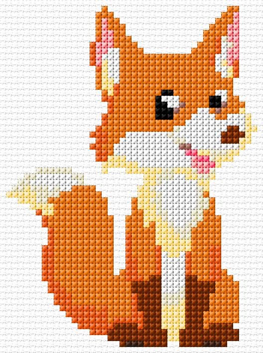 Fox free cross-stitch pattern