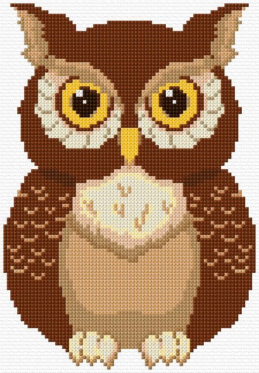 Owl free cross-stitch pattern