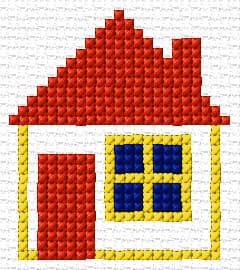 House free cross-stitch pattern
