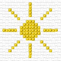 Sun free cross-stitch pattern