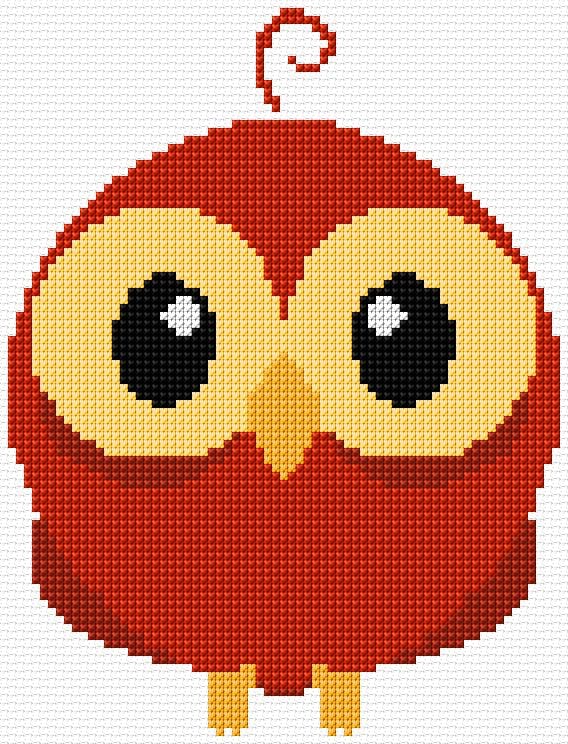 Owl free cross-stitch pattern