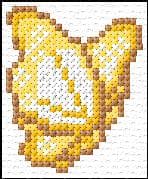 Yellow Butterfly free cross-stitch pattern