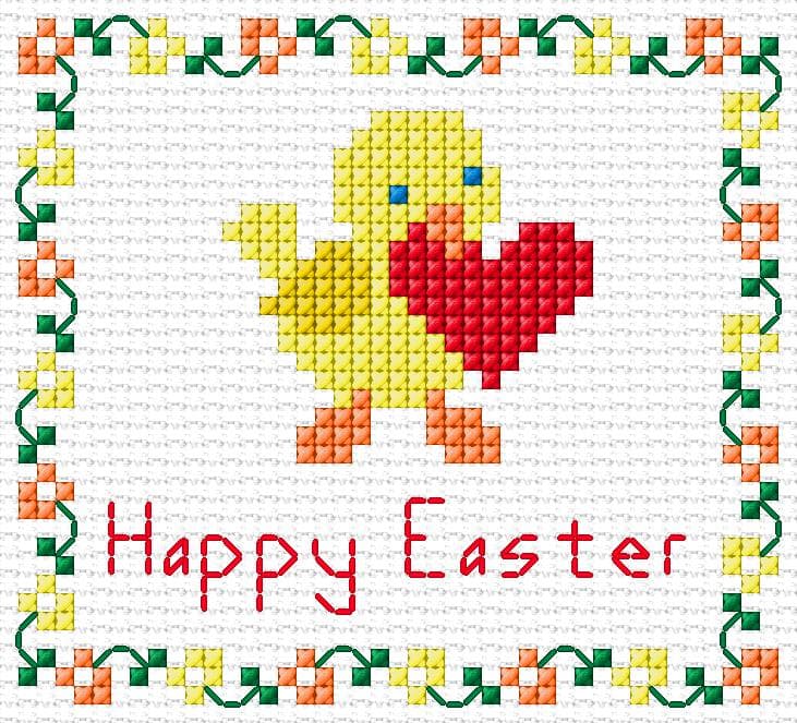 Easter Card free cross-stitch pattern