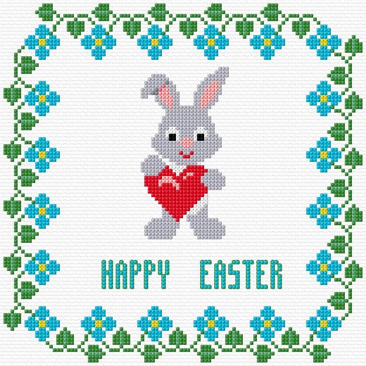 Easter Card free cross-stitch pattern