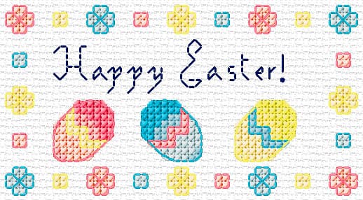 Easter Card free cross-stitch pattern