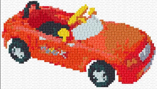 Toy Car free cross-stitch pattern