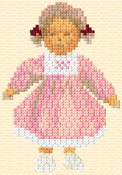Doll free cross-stitch pattern