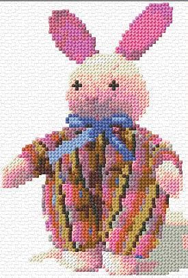 Toy Rabbit free cross-stitch pattern