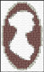Silhouette free cross-stitch pattern
