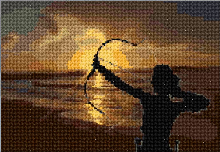 Archer free cross-stitch pattern