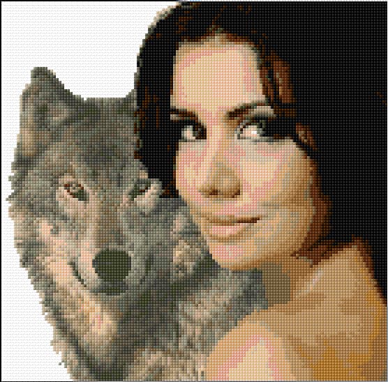 Predators free cross-stitch pattern