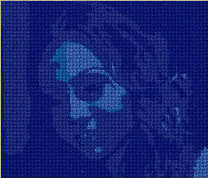 Blues free cross-stitch pattern