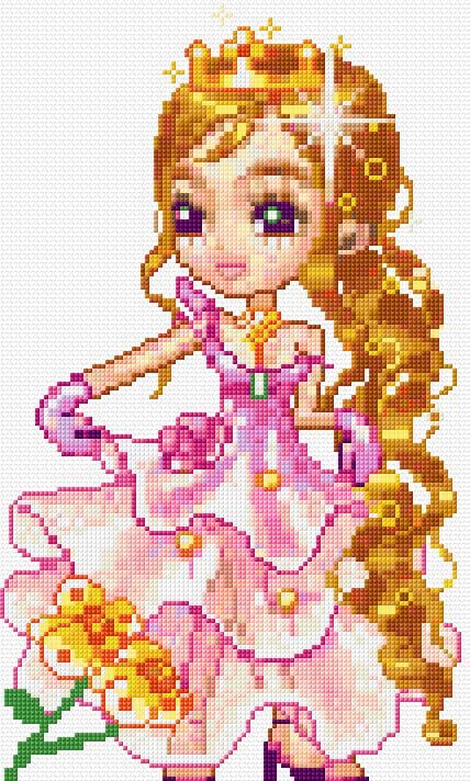 Girl free cross-stitch pattern