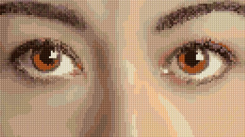 Eyes free cross-stitch pattern