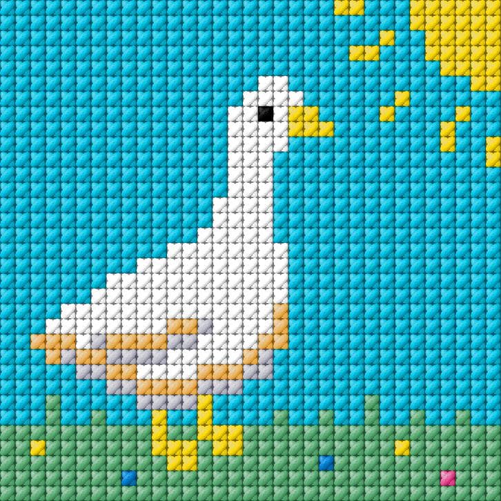 Goose free cross-stitch pattern