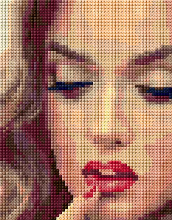 Woman free cross-stitch pattern