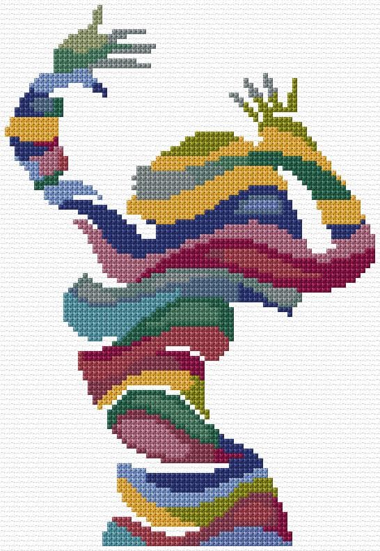 Dance free cross-stitch pattern
