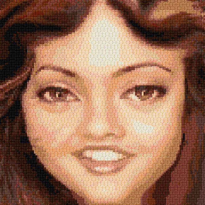 Young Lady free cross-stitch pattern