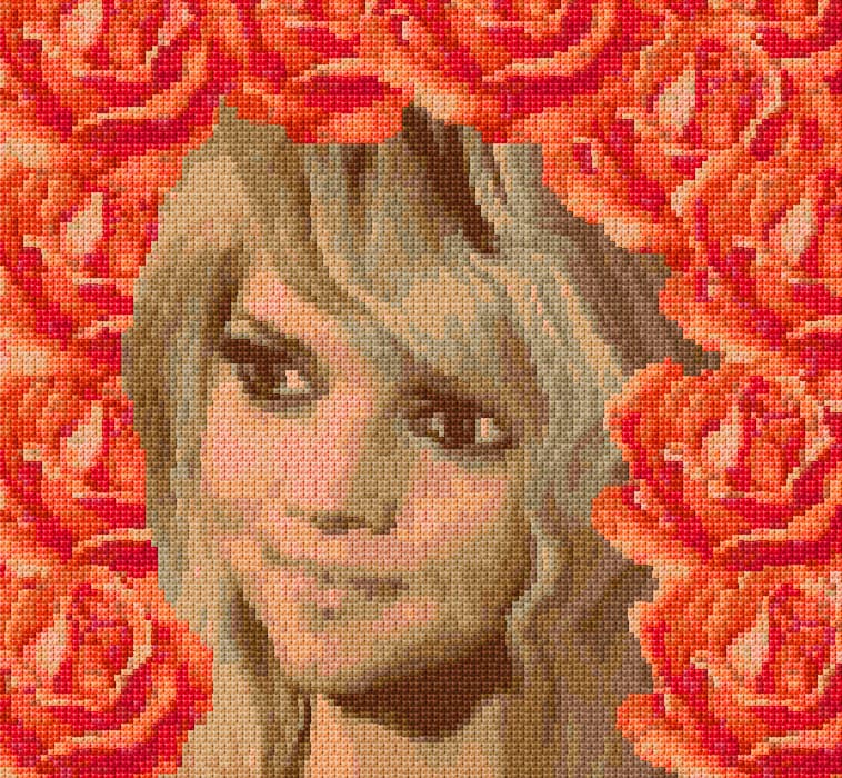 Summer Girl free cross-stitch pattern